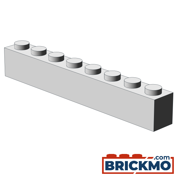 BRICKMO Bricks Brick 1x8 white 3008