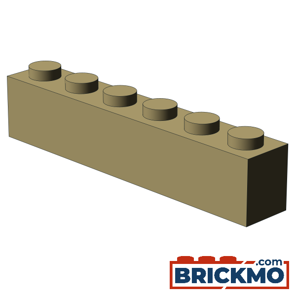 BRICKMO Bricks Brick 1x6 tan 3009