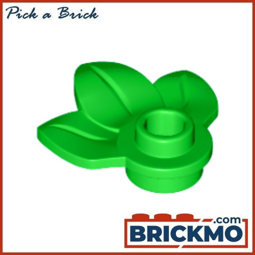 LEGO Bricks Plant Plate Round 1x1 with 3 Leaves 32607