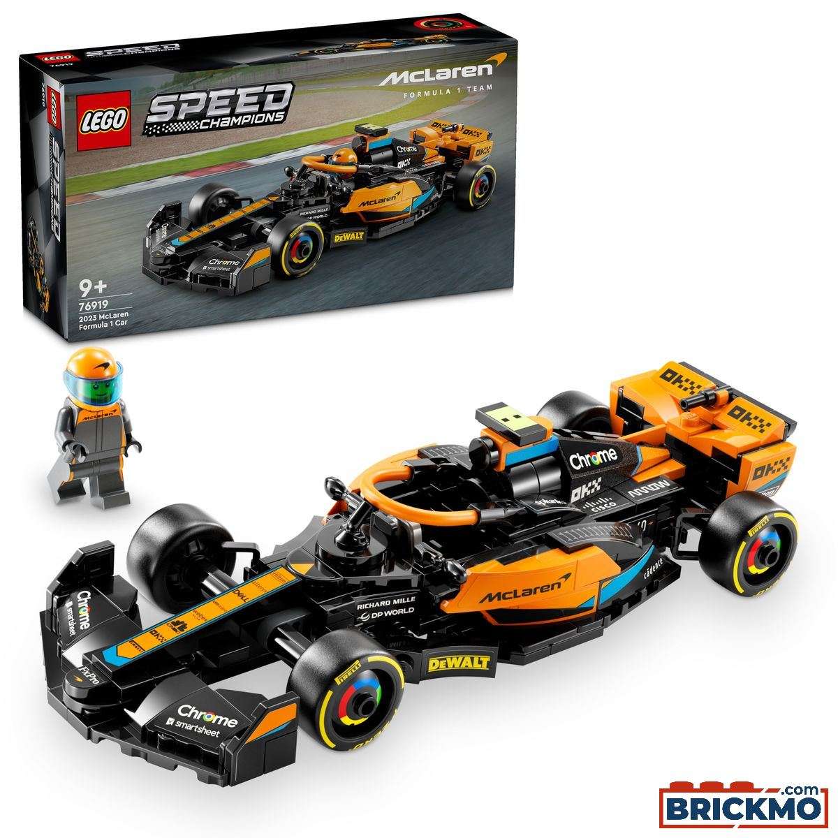 LEGO Speed Champions 76919 Samochód wyścigowy McLaren Formula 1 wersja 2023 76919