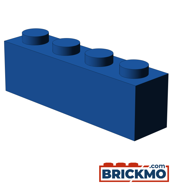 BRICKMO Bricks Brick 1x4 blue 3010