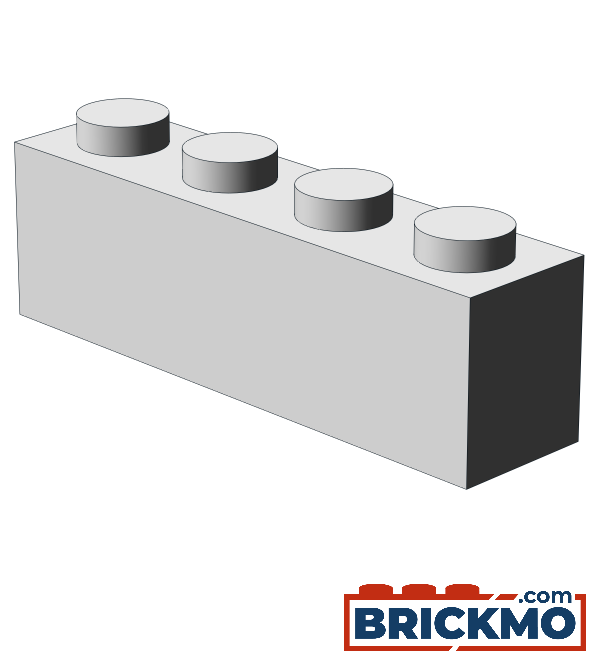 BRICKMO Bricks Brick 1x4 white 3010