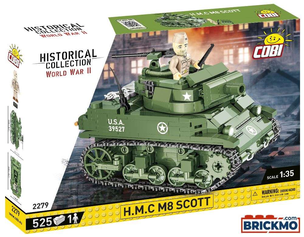 Cobi Historical Collection World War II 2279 HMC M8 Scott Tank 2279