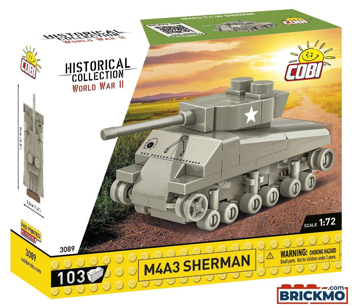 Cobi Historical Collection World War II 3089 Sherman M4A3 3089