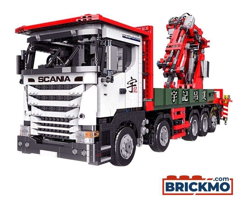 Happy Build Technik Scania mit großem Kran inkl. Elektronik HAP-YC-GC008