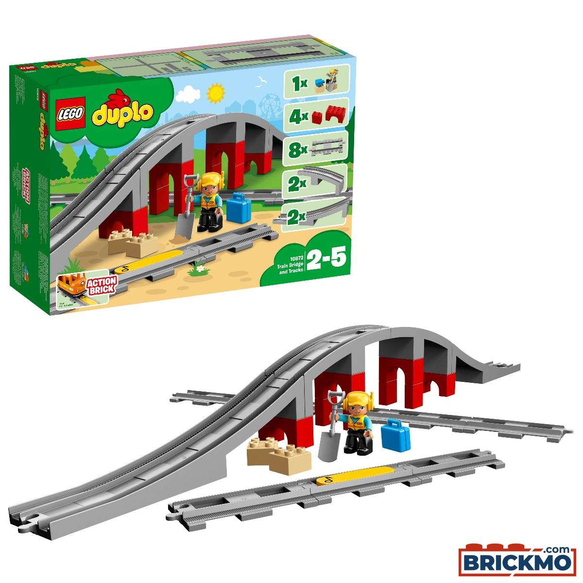 LEGO Duplo 10872 Eisenbahnbrücke und Schienen 10872