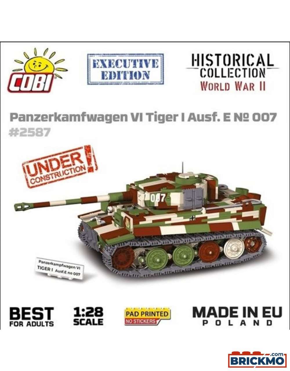 Cobi Executive Edition Historical Collection World War II 2587 PZKPFW VI Tiger I Ausf. 2587