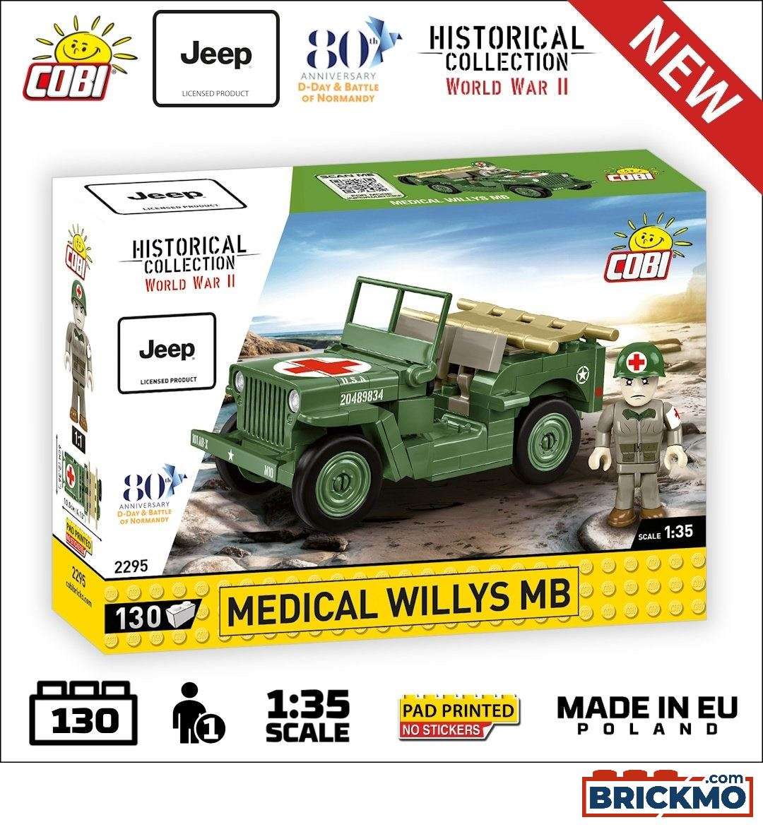 Cobi Historical Collection World War II 2295 Medical Willys MB 2295
