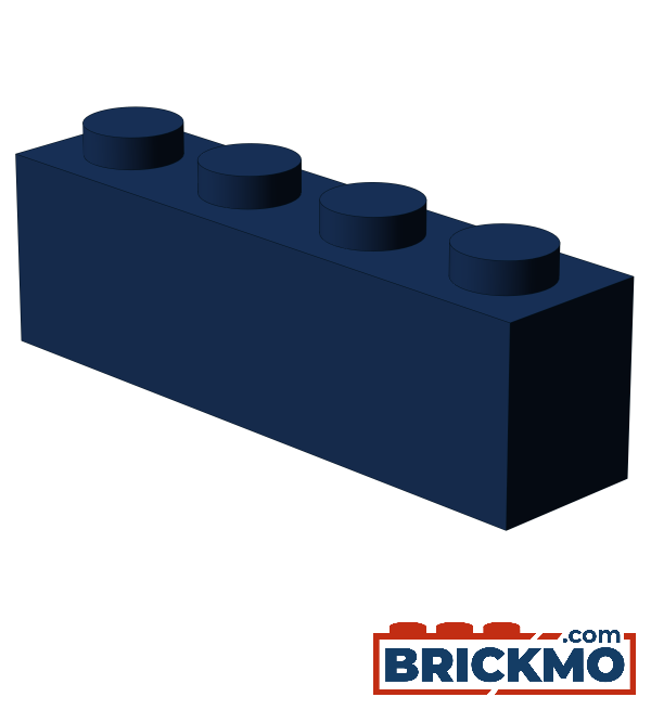BRICKMO Bricks Brick 1x4 dark blue 3010