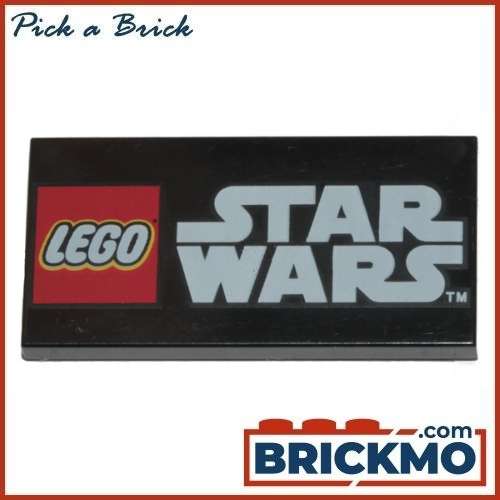 LEGO Bricks Tile Decorated 2 x 4 with LEGO Star Wars Logo Pattern 87079pb1133