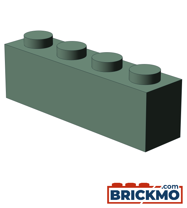 BRICKMO Bricks Brick 1x4 sand green 3010