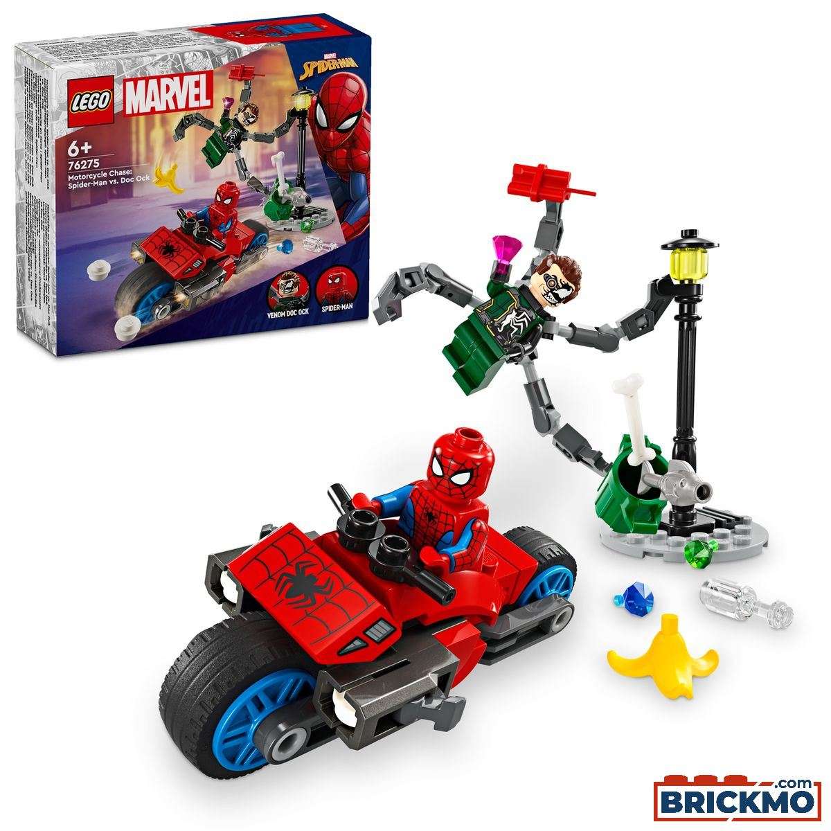 LEGO Marvel Super Heroes 76275 Honička na motorce: Spider-Man vs. Doc Ock 76275