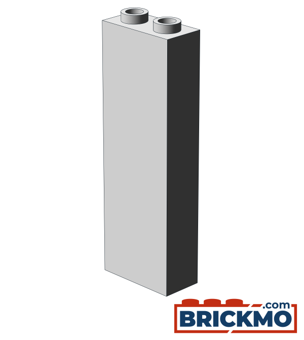 BRICKMO Bricks Brick 1x2x5 without Side Supports white 46212