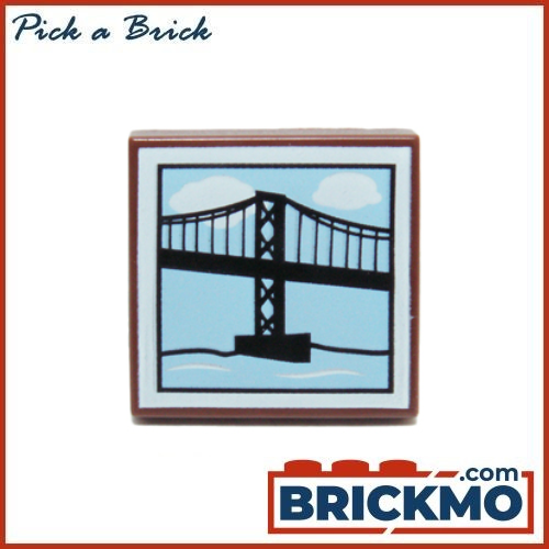 LEGO Bricks Tile 2x2 with Groove with Suspension Bridge Pattern 3068bpb0674