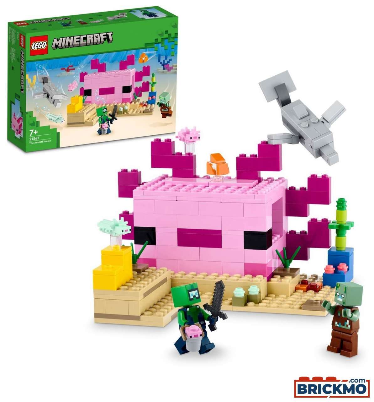 LEGO Minecraft 21247 Das Axolotl-Haus 21247