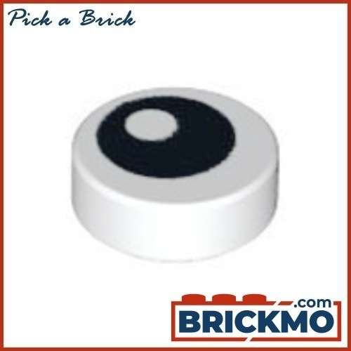 LEGO Bricks Tile Round 1x1 with Black Eye with Pupil Pattern 98138pb007 35381pb007